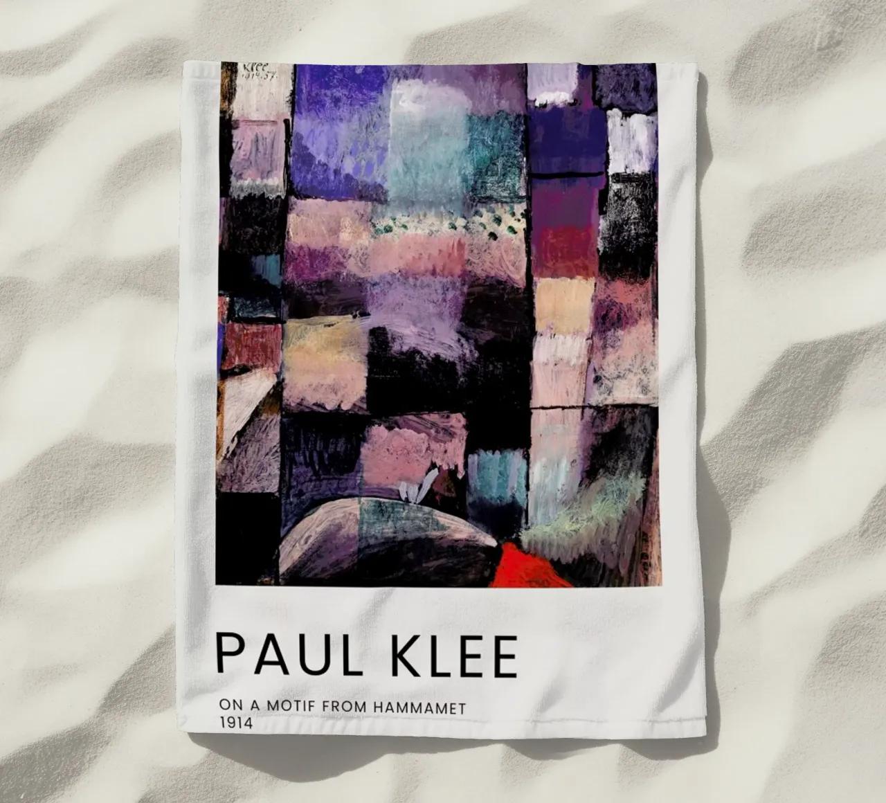 Klee - On a Motif from Hammamet beach towel by Vintage by JUNIQE