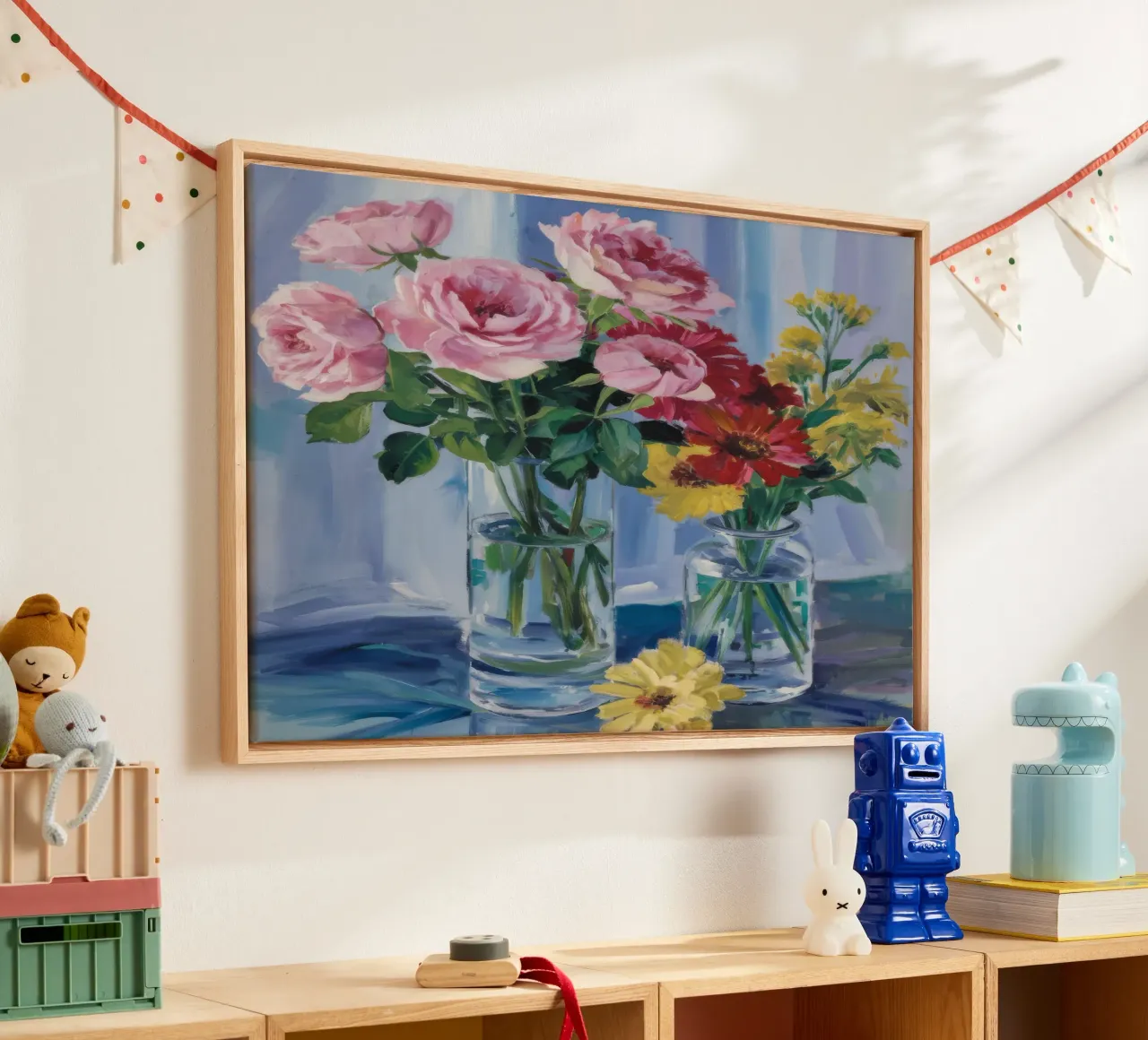 Bouquet in fiore tela con Cornice a cassetta da Mystic Grain
