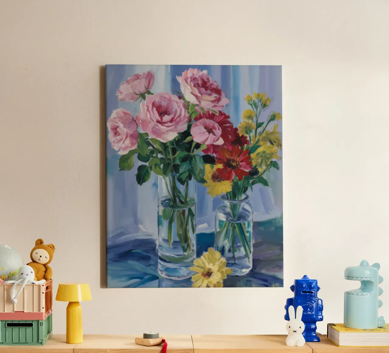 Bouquet in fiore tela con Cornice a cassetta da Mystic Grain