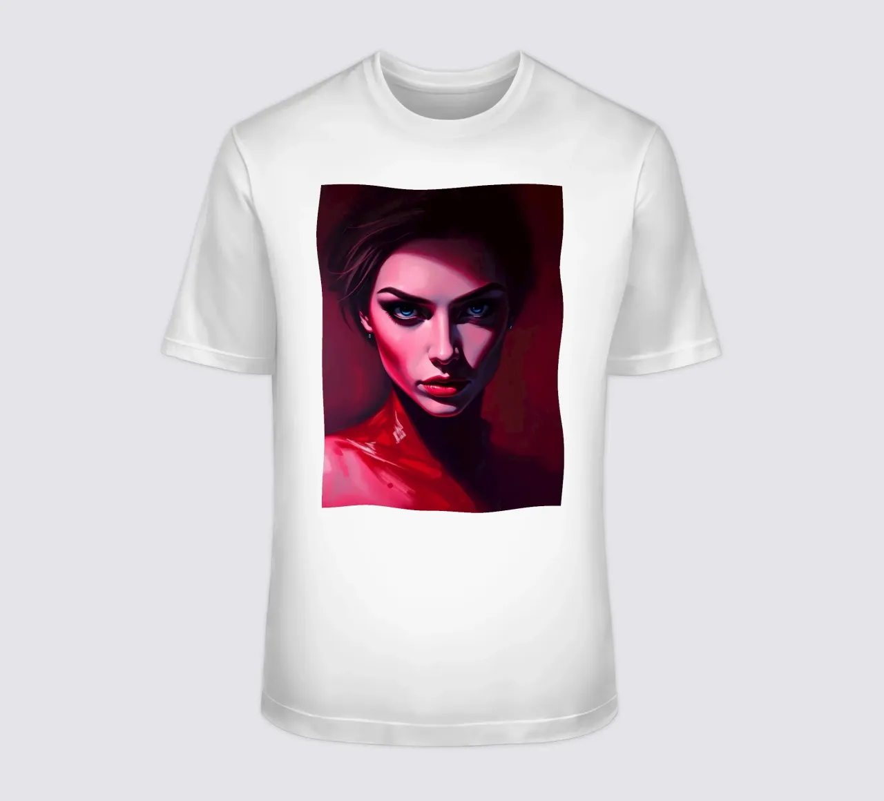 donna che mostra colori vivaci e un'espressione intensa t-shirt da DesignDoodle