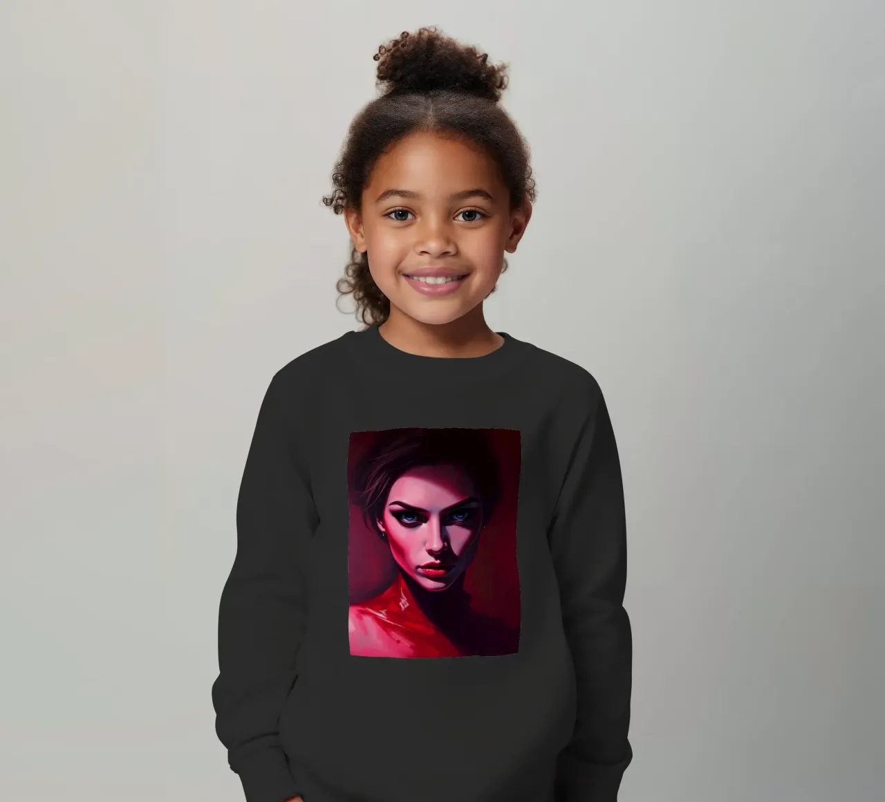 donna che mostra colori vivaci e un'espressione intensa felpa bambino da DesignDoodle