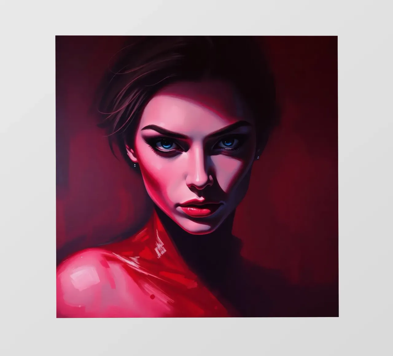 donna che mostra colori vivaci e un'espressione intensa pellicola backlit da DesignDoodle