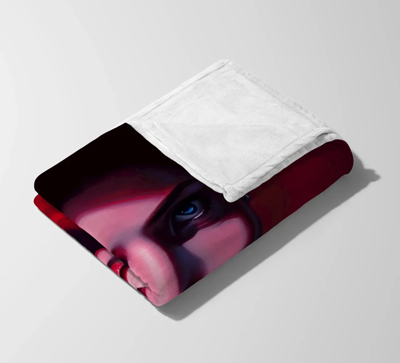 donna che mostra colori vivaci e un'espressione intensa coperta in pile da DesignDoodle
