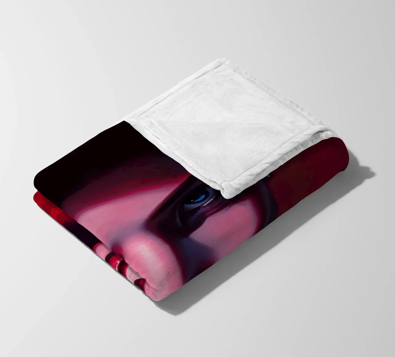 donna che mostra colori vivaci e un'espressione intensa coperta in pile da DesignDoodle