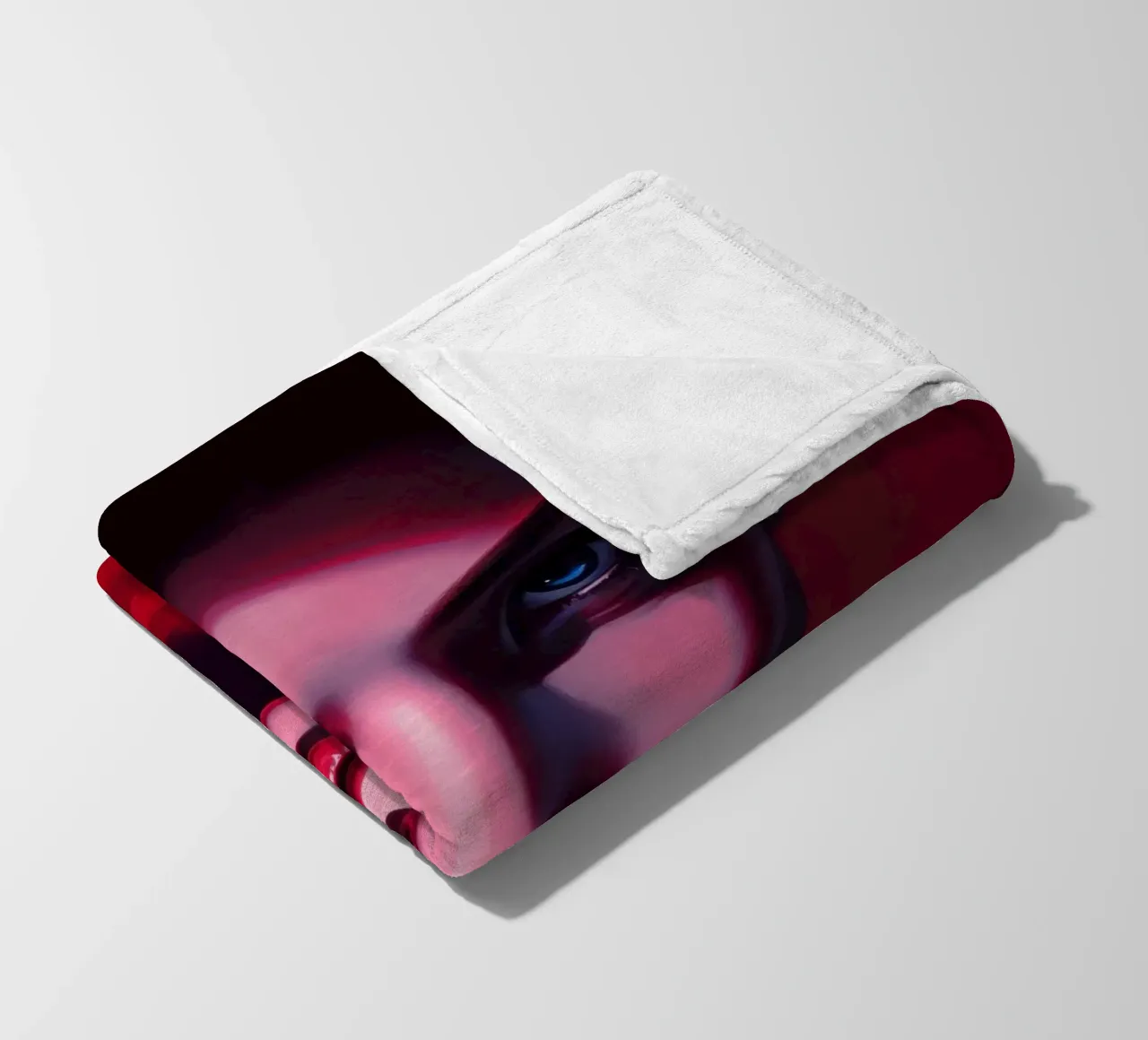 donna che mostra colori vivaci e un'espressione intensa coperta in pile da DesignDoodle
