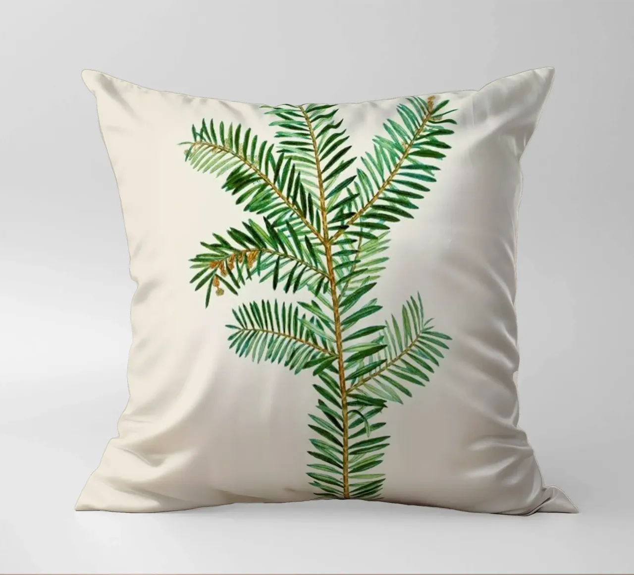 Pierre-Joseph Redouté - English Yew cuscino da Vintage by JUNIQE