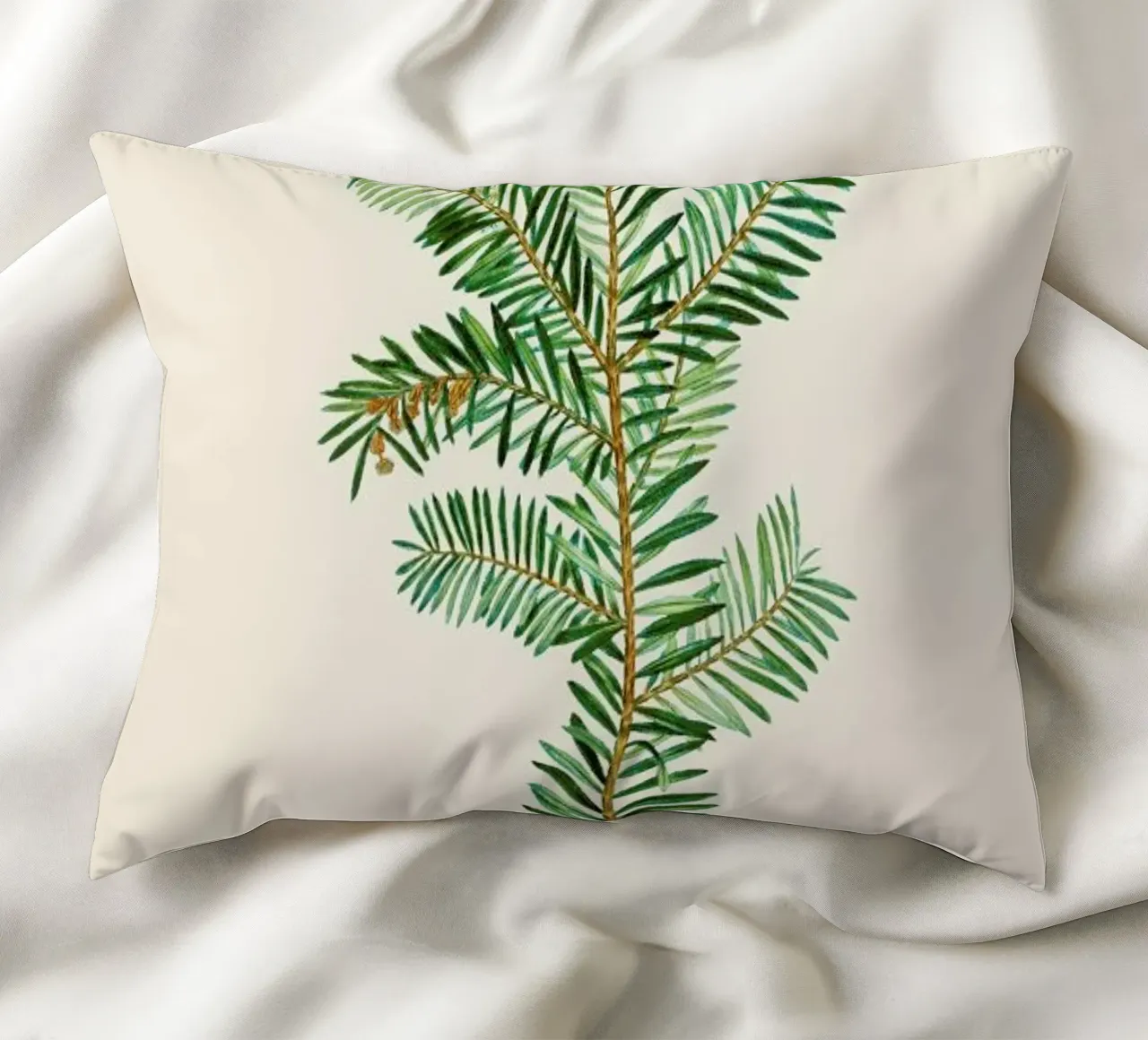 Pierre-Joseph Redouté - English Yew cuscino da Vintage by JUNIQE