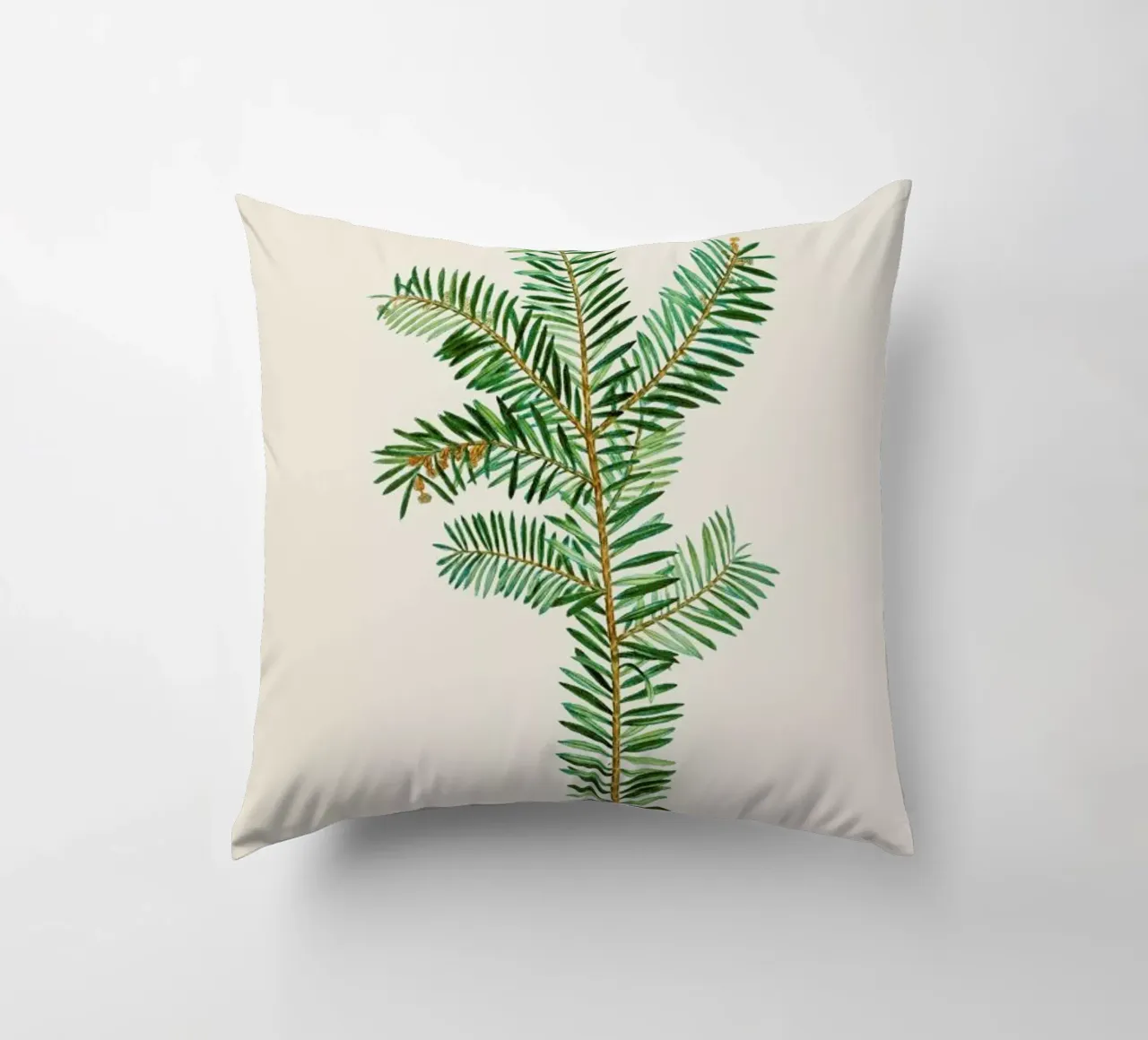 Pierre-Joseph Redouté - English Yew cuscino da Vintage by JUNIQE
