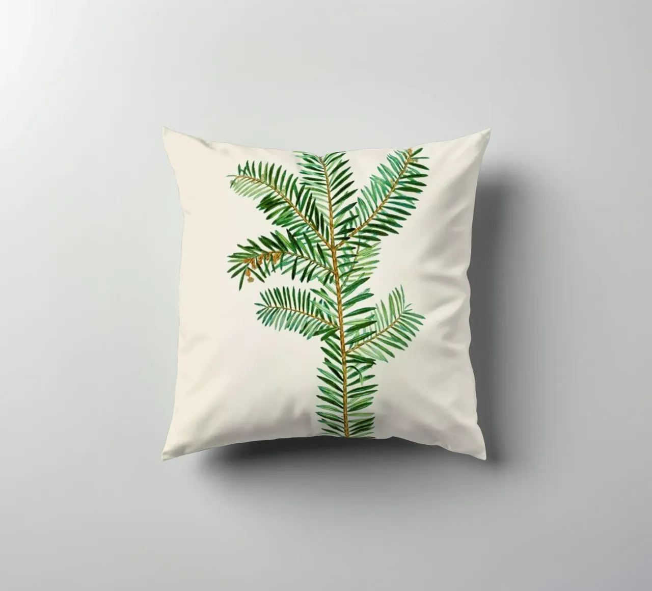 Pierre-Joseph Redouté - English Yew cuscino da Vintage by JUNIQE