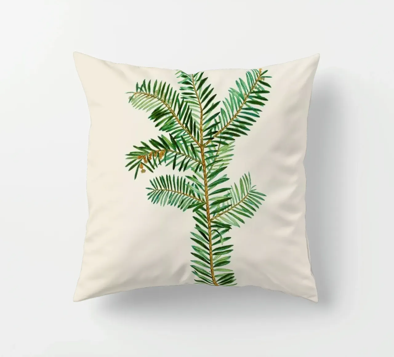 Pierre-Joseph Redouté - English Yew cuscino da Vintage by JUNIQE