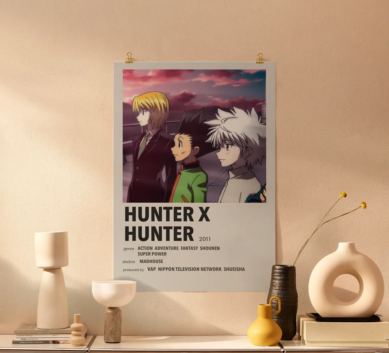 HUNTER X HUNTER 2011 poster con telaio in plastica da Totoya
