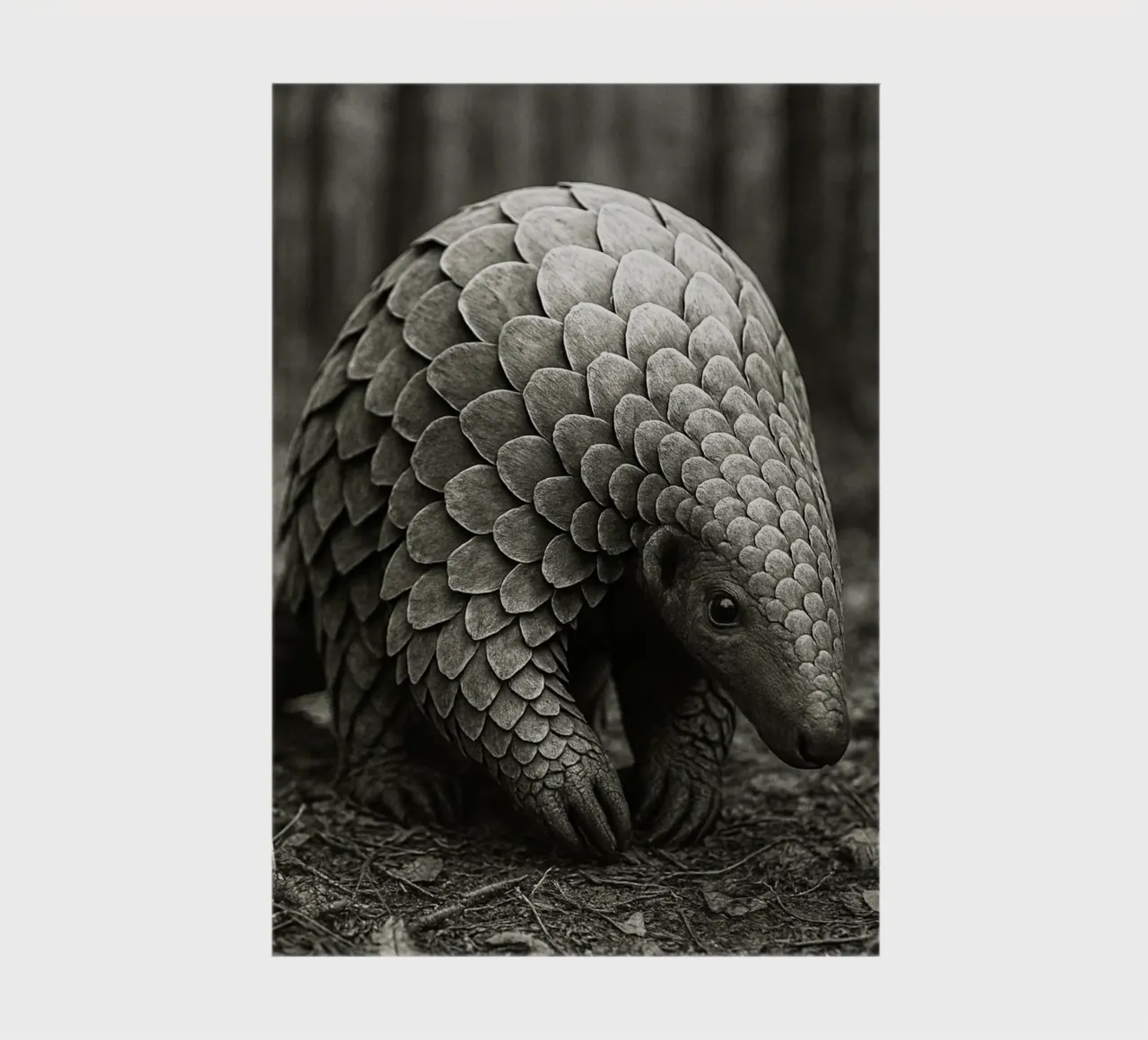 photographie de pangolin en noir et blanc carnet de notes de the gunduls