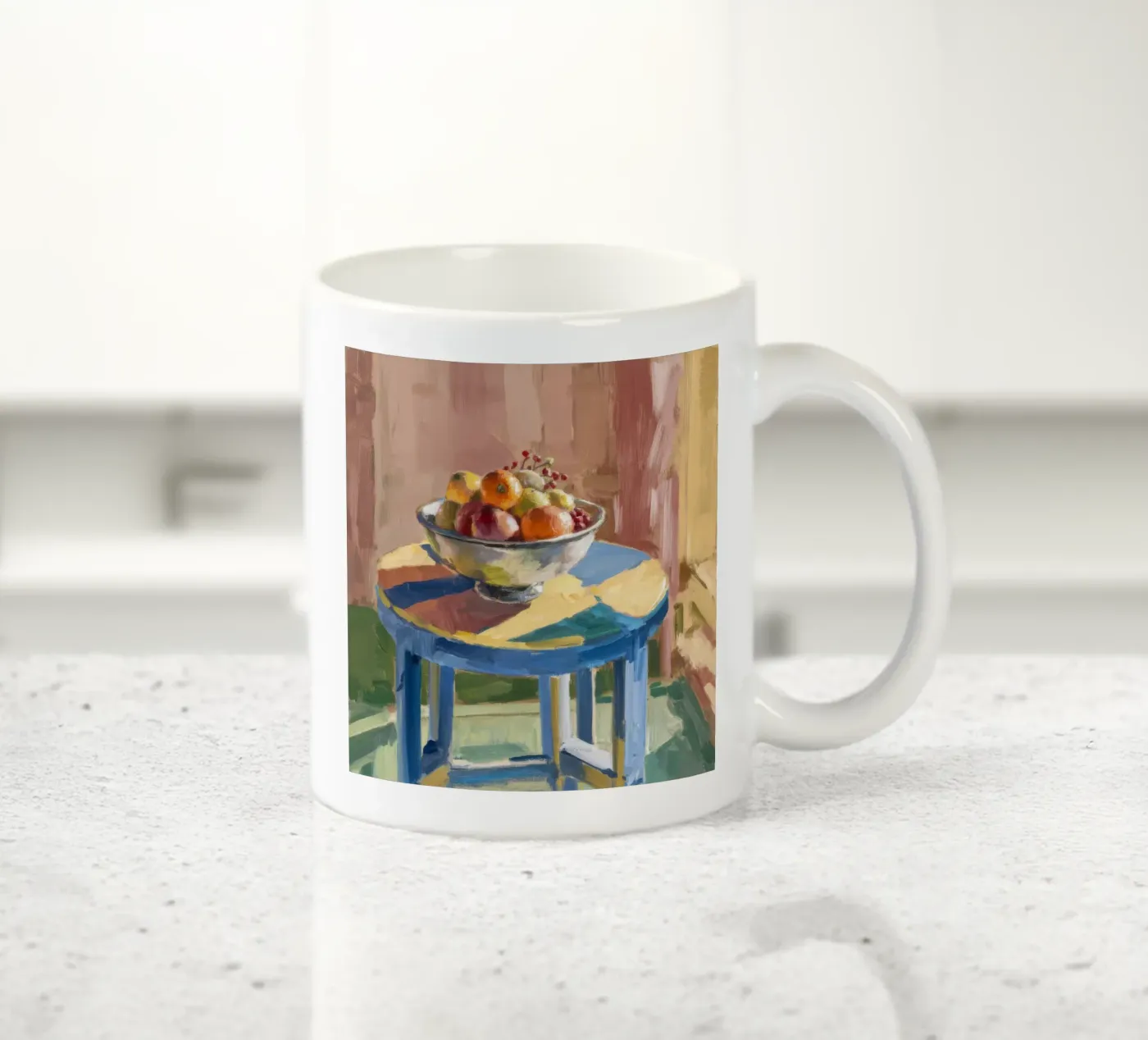 Fruit Table Harmony ceramic mug by Mystic Grain