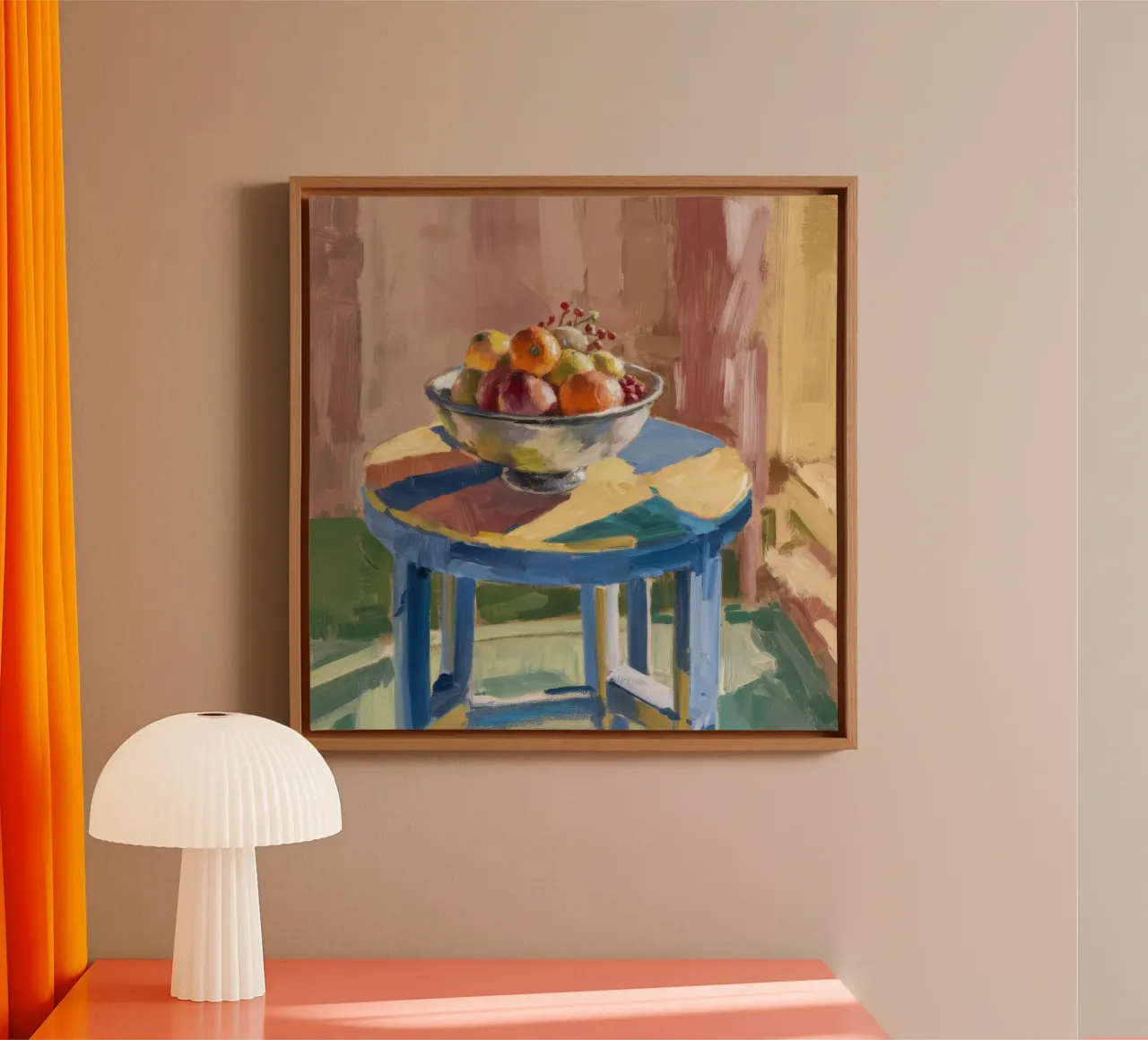 Harmonie van de fruittafel canvas met Baklijst van Mystic Grain