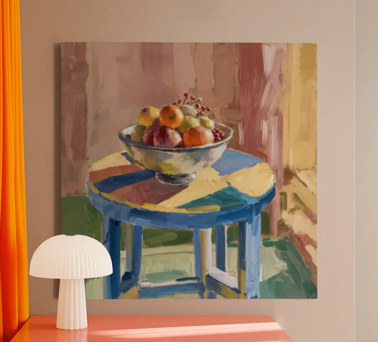 Harmonie van de fruittafel canvas met Baklijst van Mystic Grain