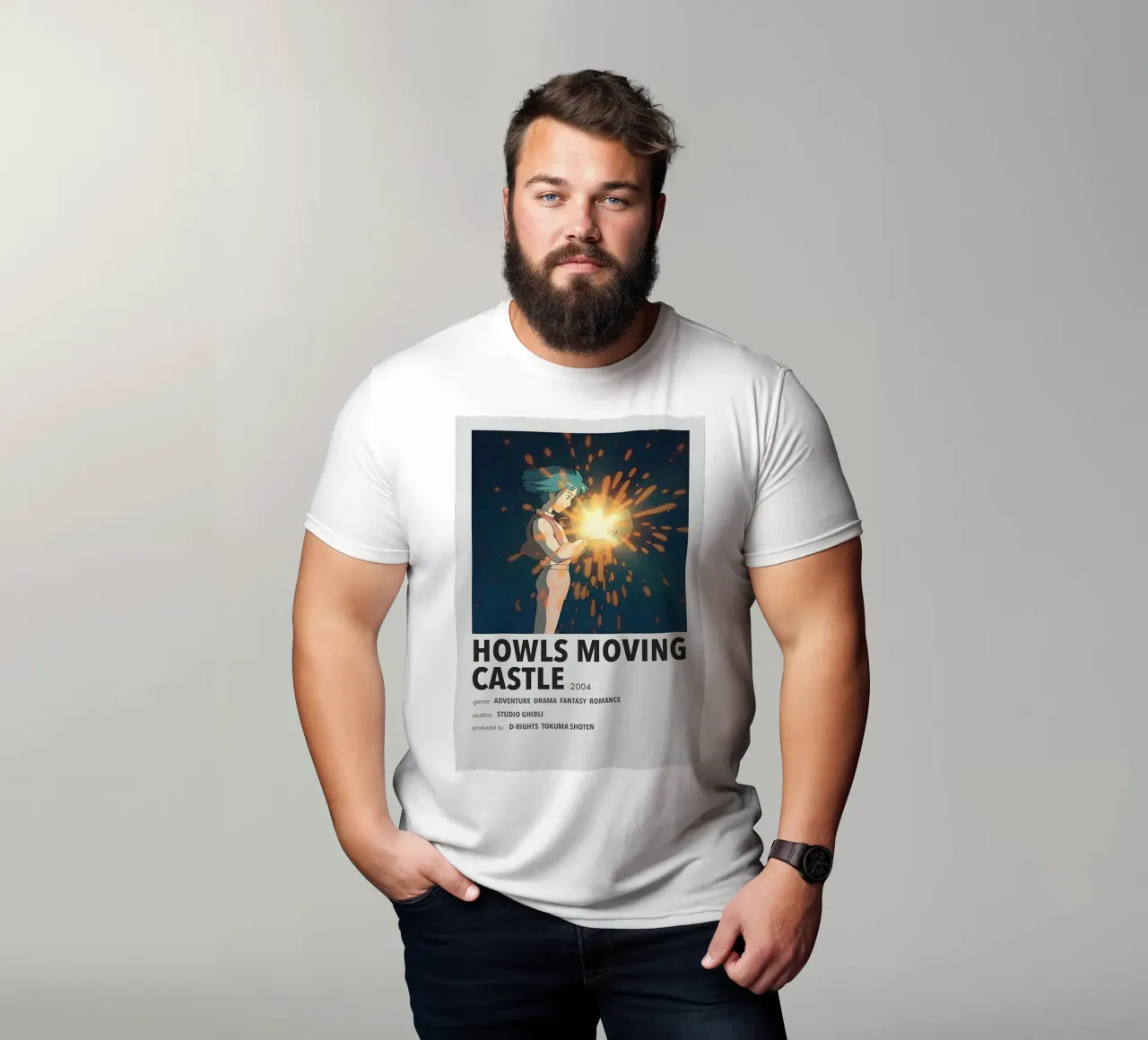HOWLS MOVING CASTLE 2004 t-shirt da Totoya
