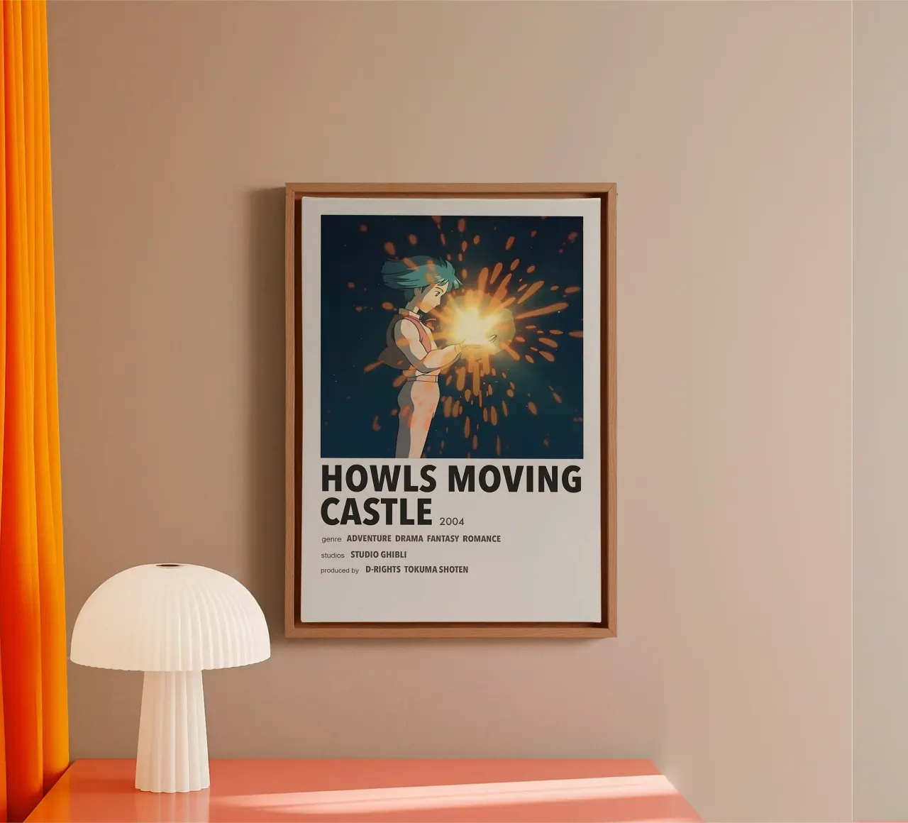HOWLS MOVING CASTLE 2004 tela con Cornice a cassetta da Totoya