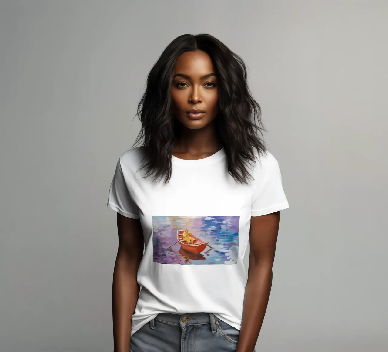 Eenzaamheid op rij dames t-shirt getailleerd van Mystic Grain