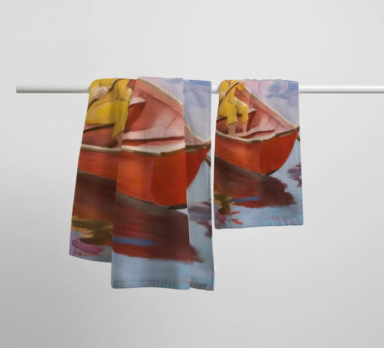 Solitude in Row towel by Mystic Grain