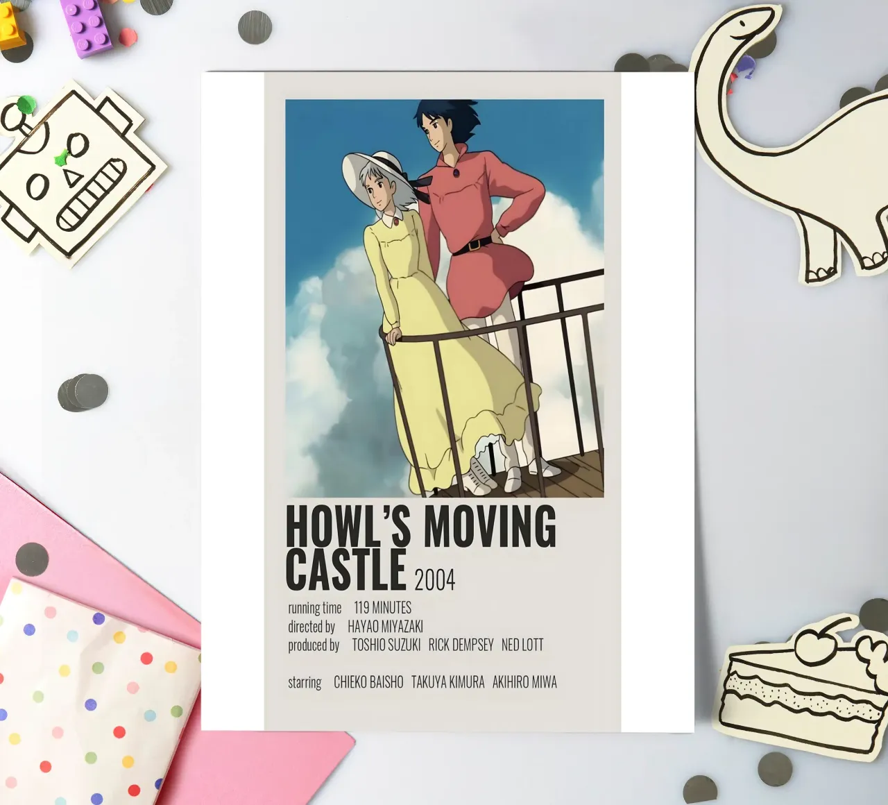 HOWL'S MOVING CASTLE  2004 foglio adesivo da Totoya