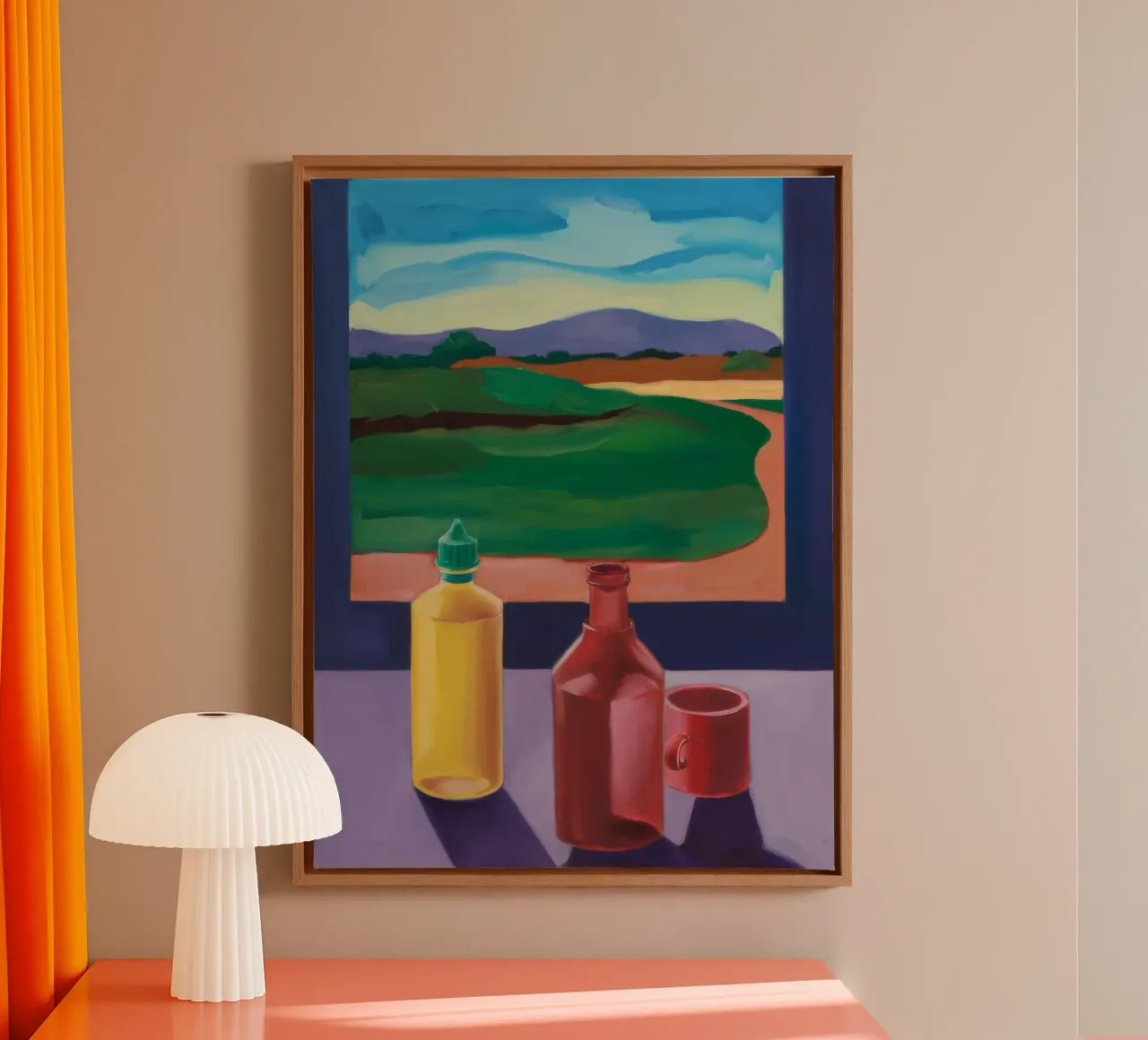 Window of Shapes canvas with Floater frame by Mystic Grain
