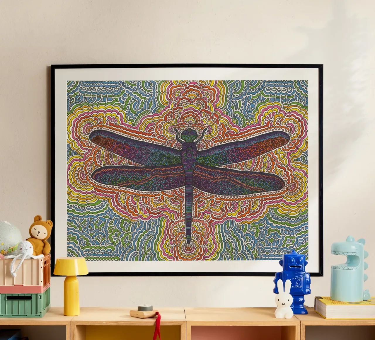 Dragonfly Drawing Meditation carta hahnemühle da KP Design