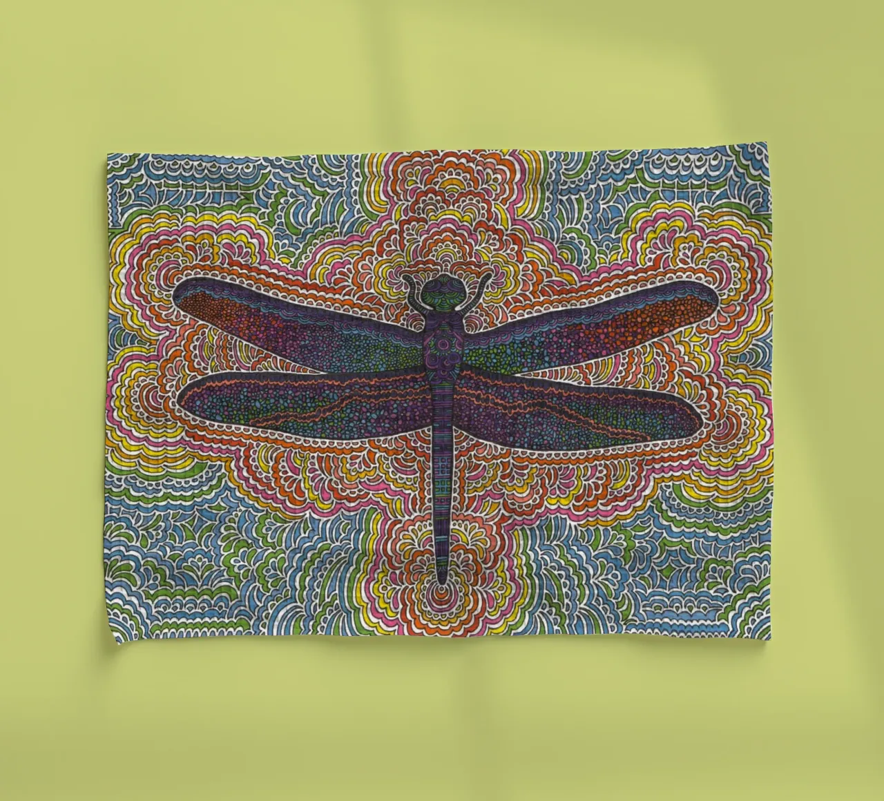 Dragonfly Drawing Meditation canovaccio da cucina da KP Design