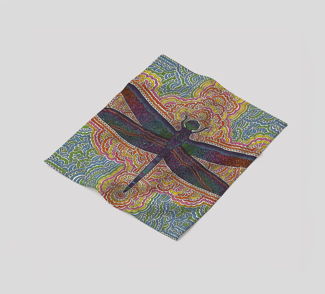 Dragonfly Drawing Meditation coperta in pile da KP Design