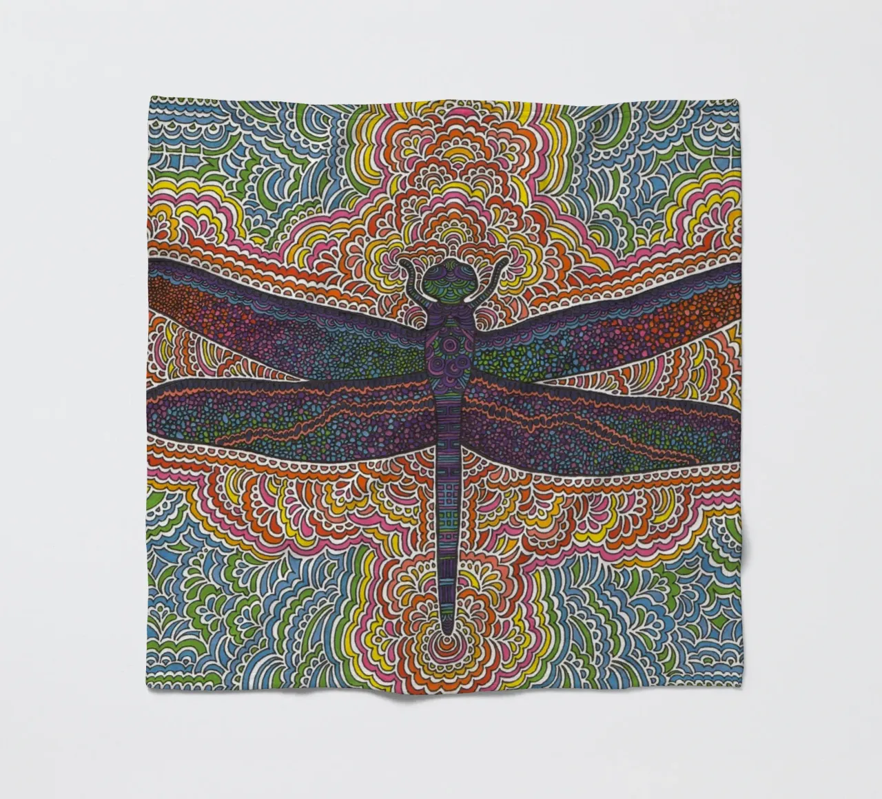 Dragonfly Drawing Meditation coperta in pile da KP Design