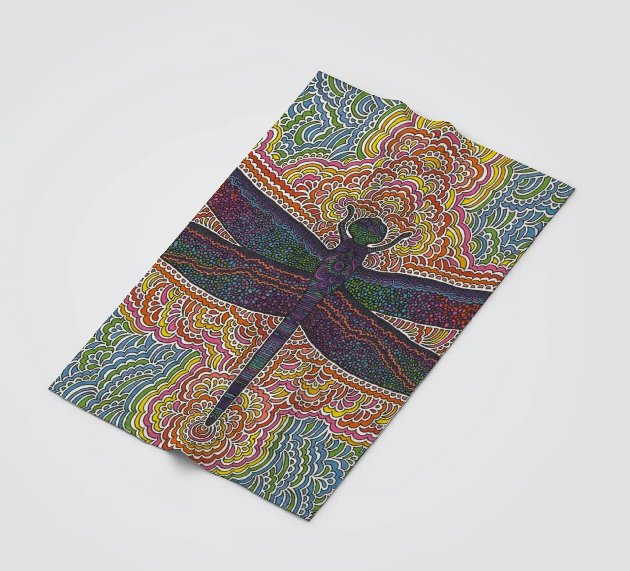 Dragonfly Drawing Meditation coperta in pile da KP Design