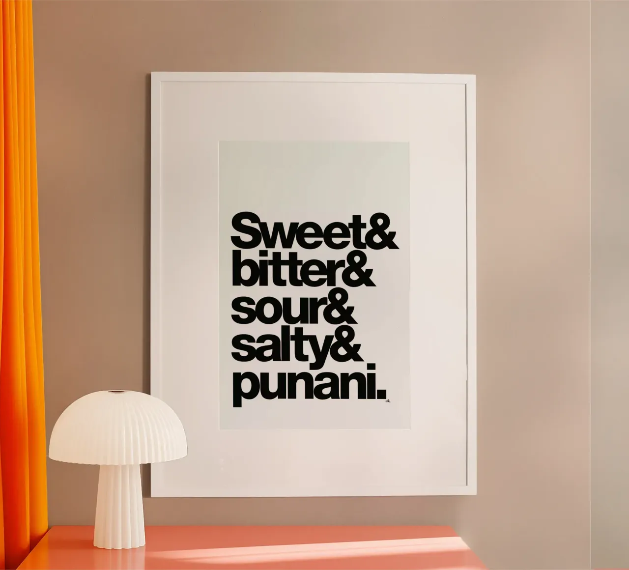 The five tastes poster con telaio in plastica da Viktor Hertz