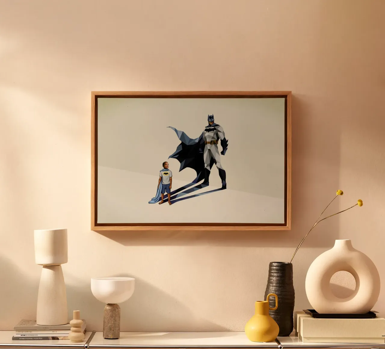 Super Shadows Dark Knight 2 tela con Cornice a cassetta da Jason Ratliff