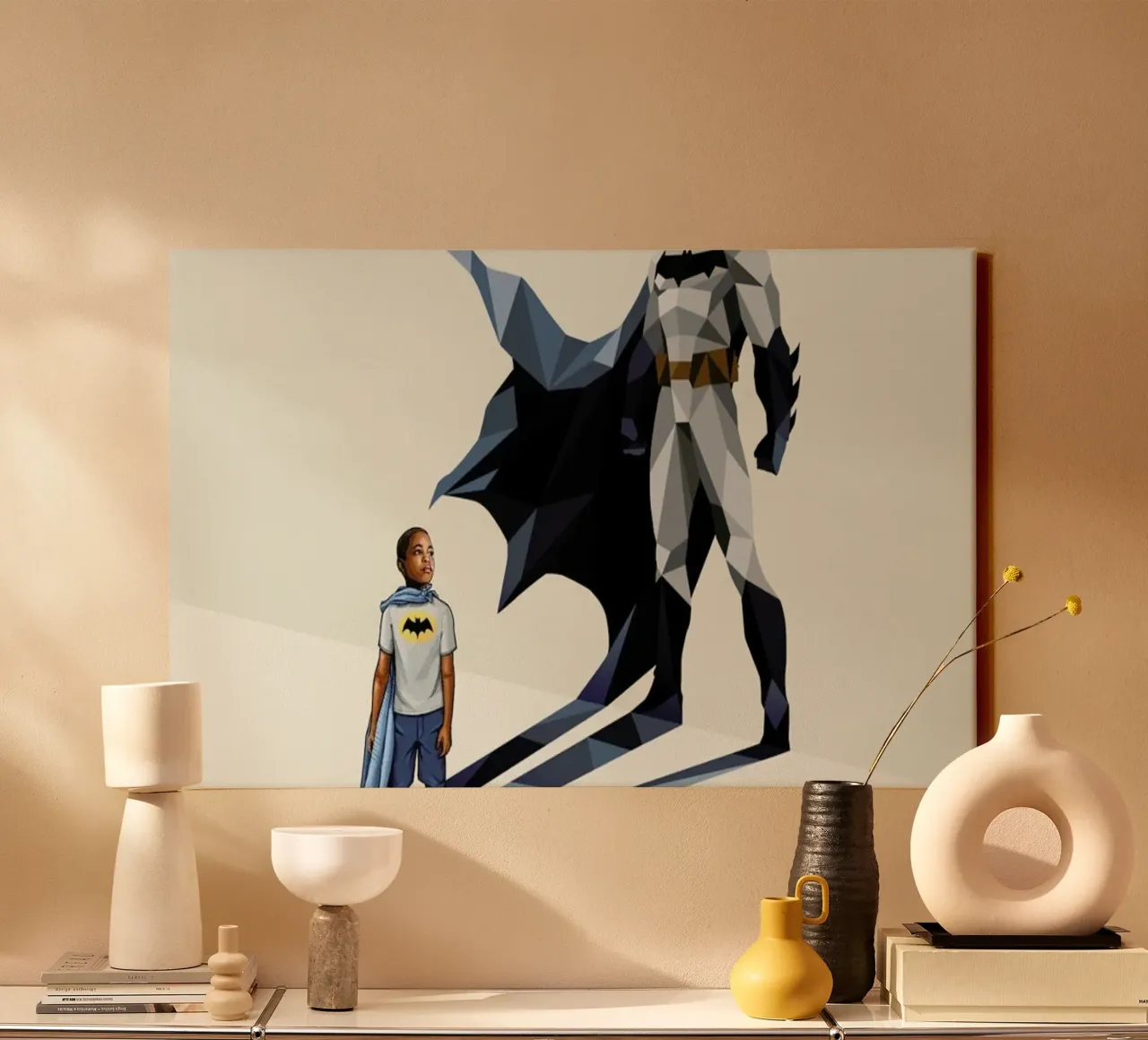 Super Shadows Dark Knight 2 tela con Cornice a cassetta da Jason Ratliff