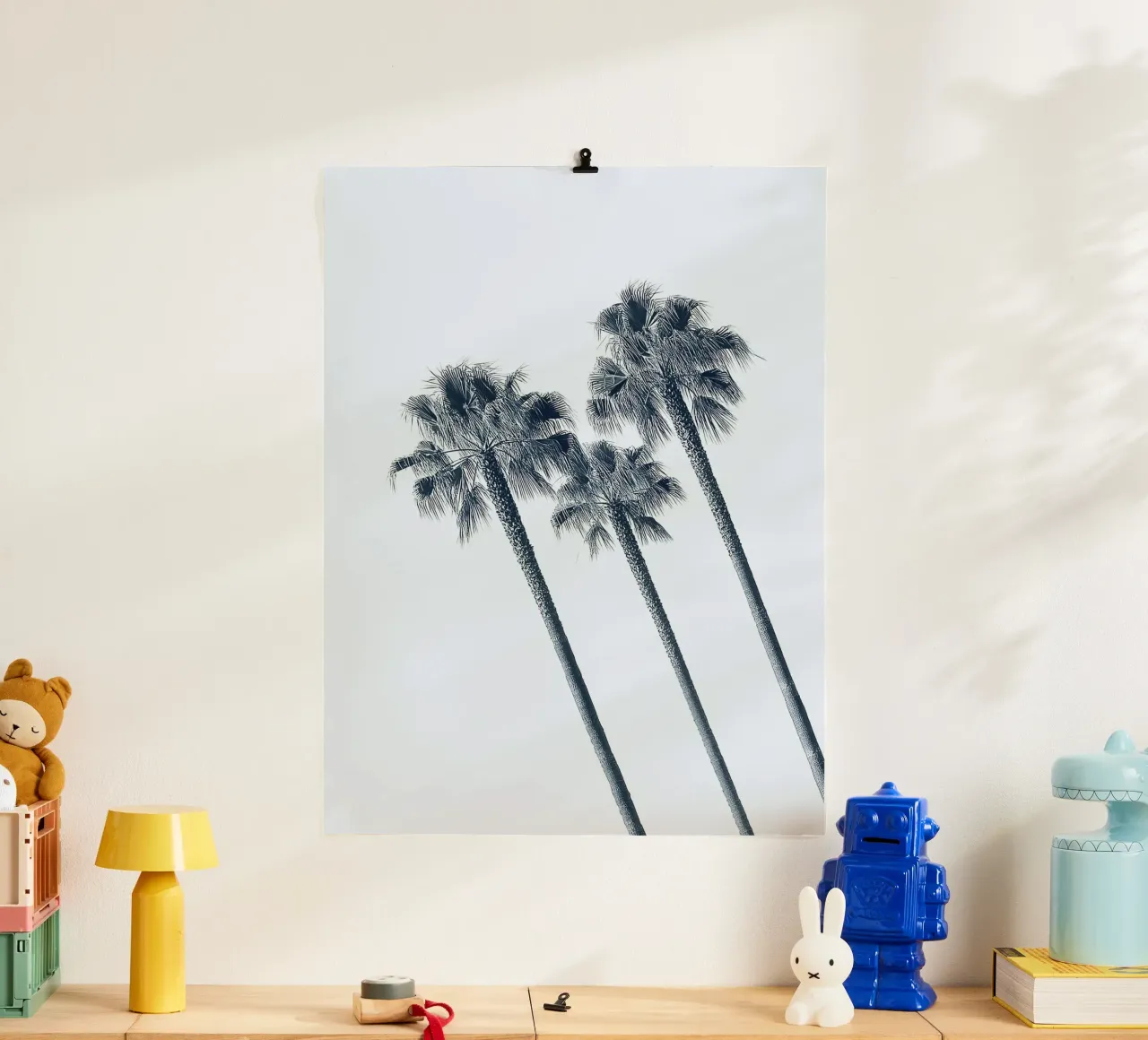 Ritmo delle palme poster con telaio in alluminio da Moon  Bloom
