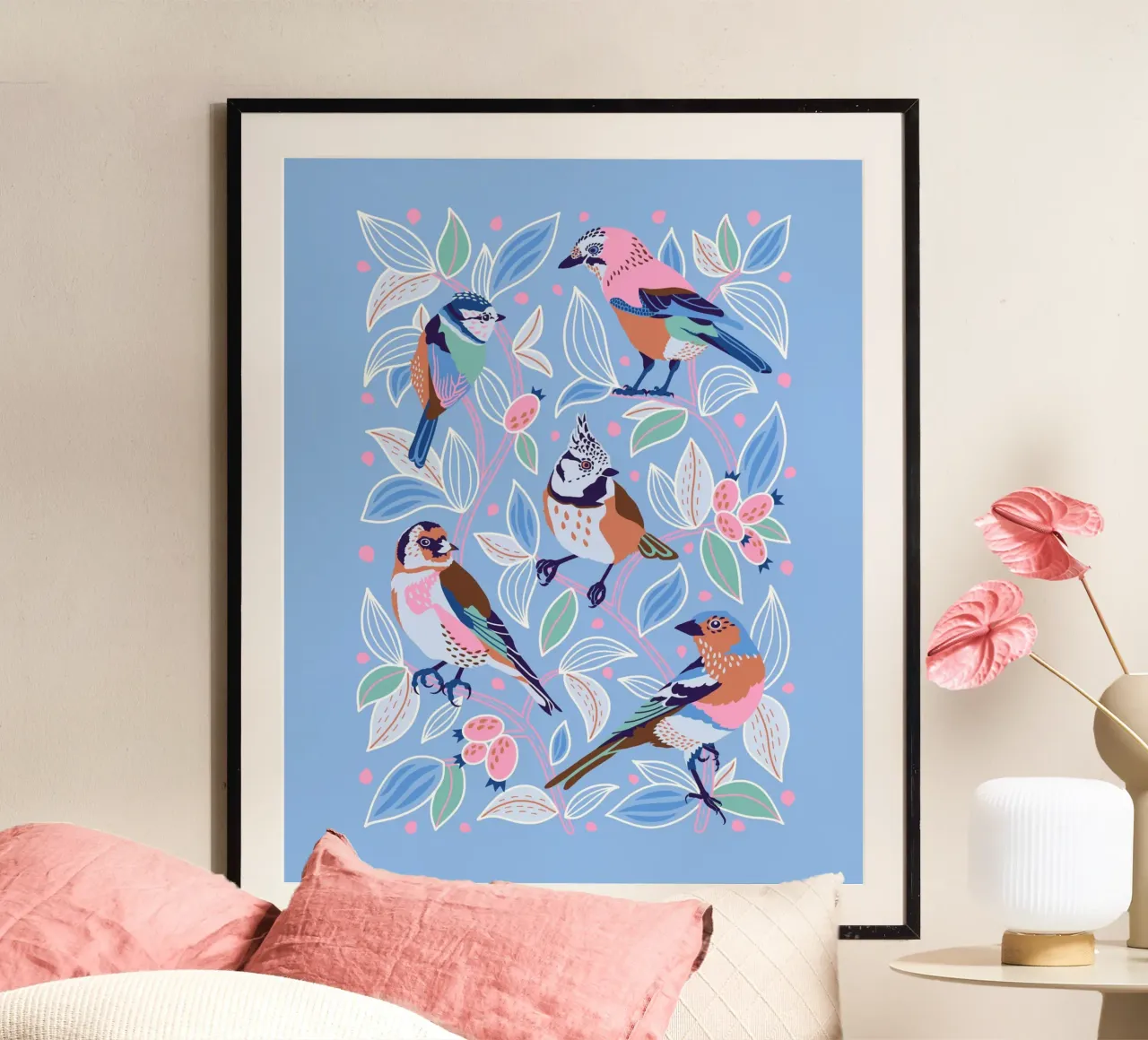 BIRDS & BERRIES 4:5 poster da Anastasia Mattern