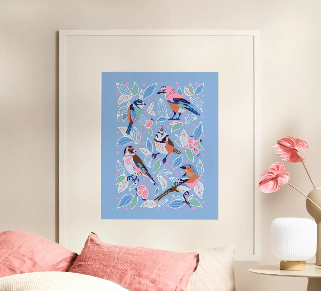 BIRDS & BERRIES 4:5 poster da Anastasia Mattern