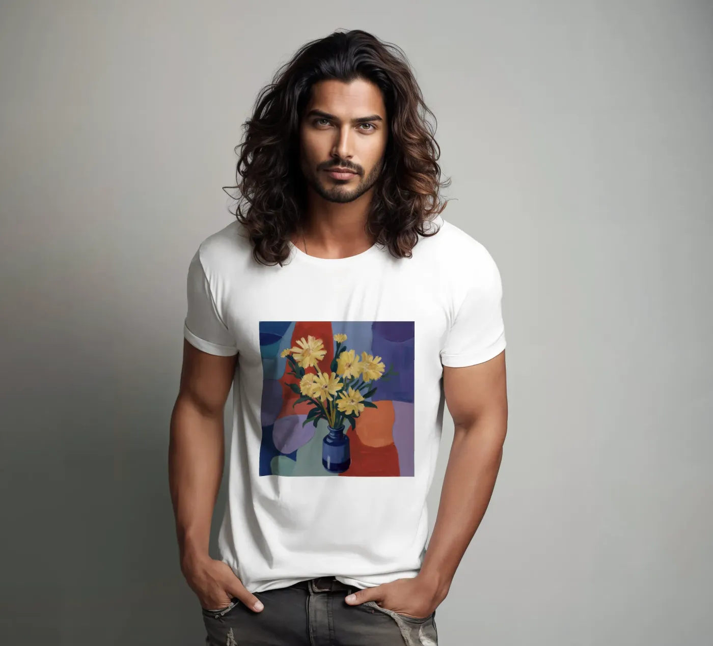 Margherite su patch t-shirt da Mystic Grain