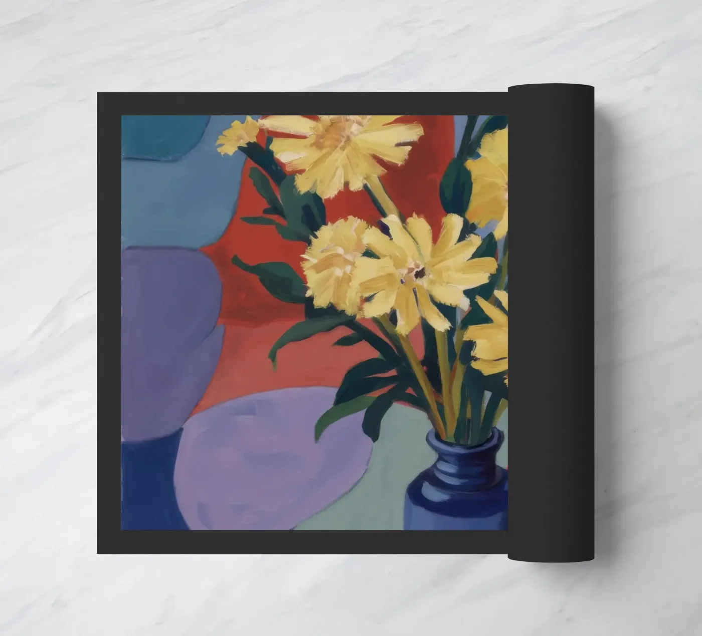 Daisies on Patch doormat by Mystic Grain