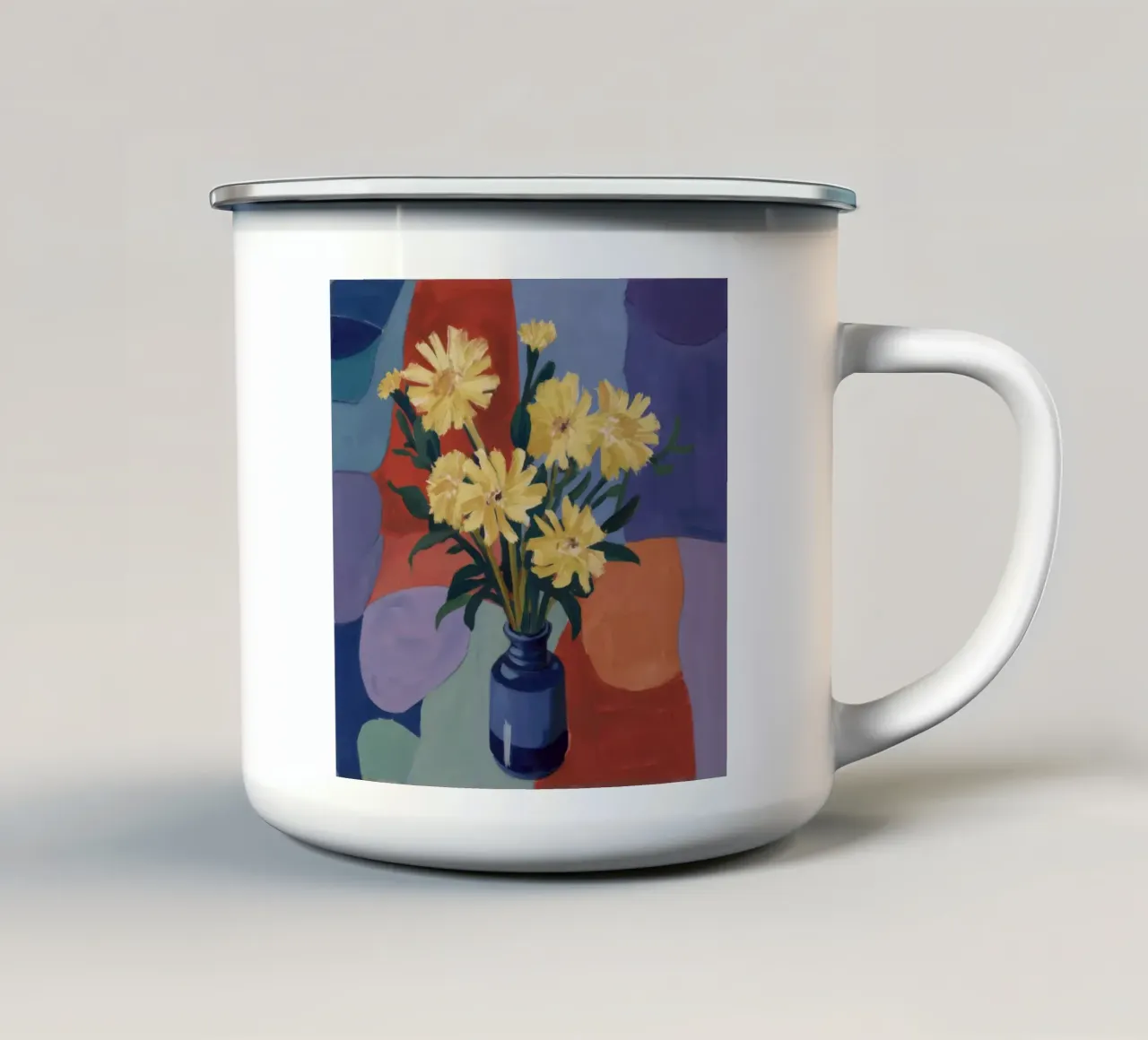 Margherite su patch tazza in smalto da Mystic Grain