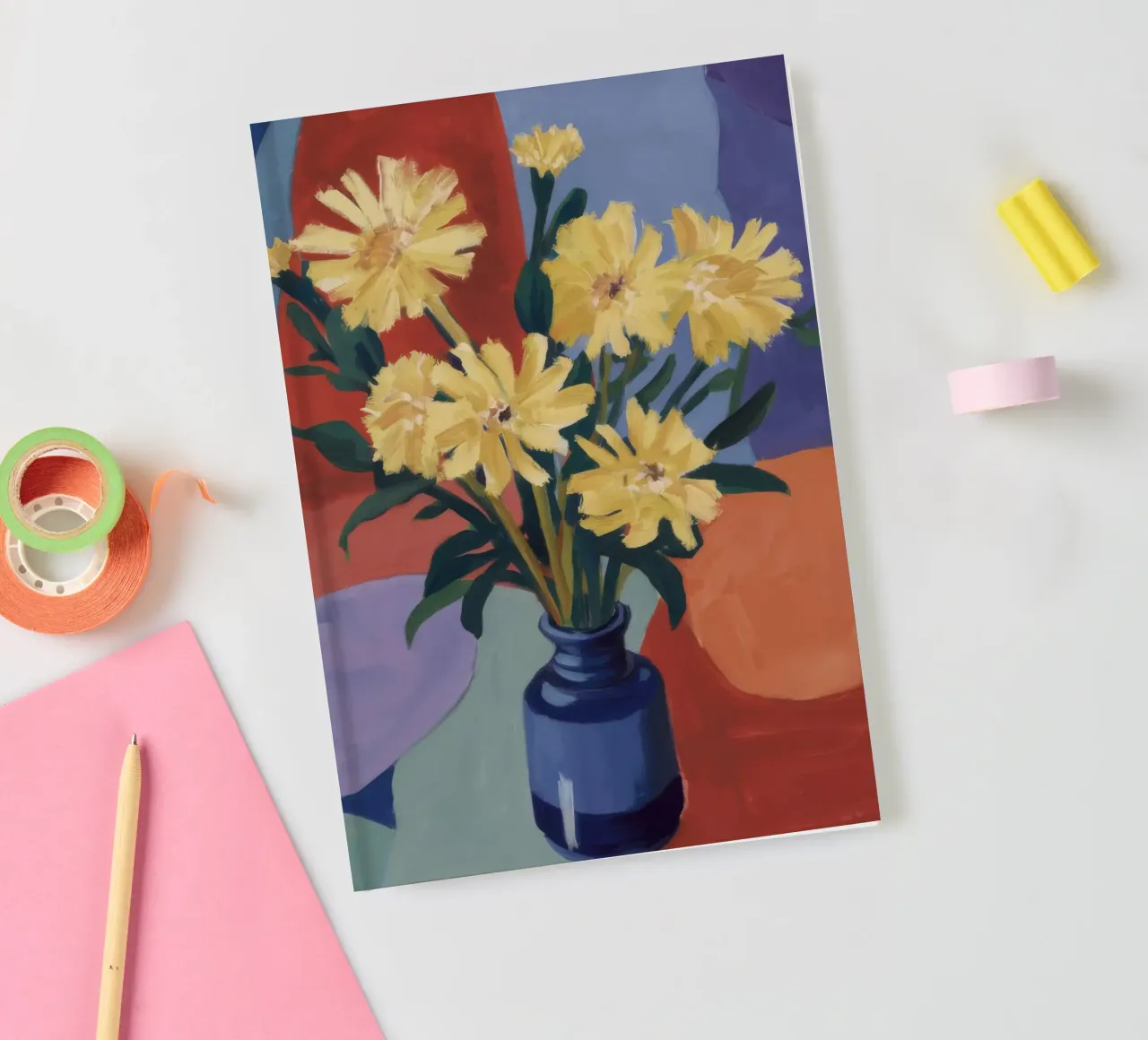 Daisies on Patch notebook by Mystic Grain