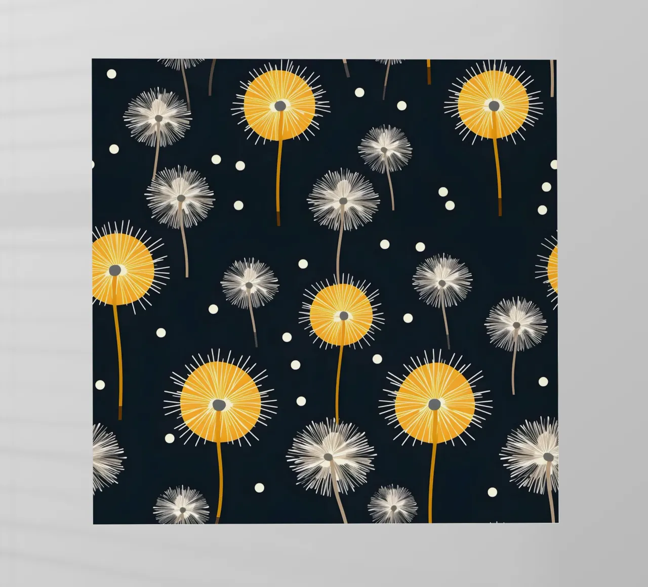 Dente di leone di mezzanotte pellicola backlit da Botanical Pattern House