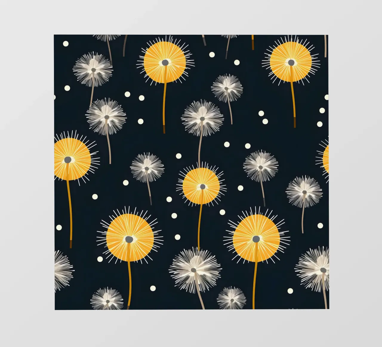 Dente di leone di mezzanotte pellicola backlit da Botanical Pattern House