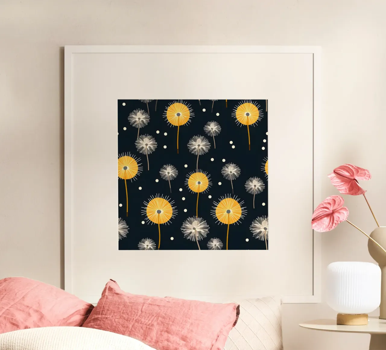 Dente di leone di mezzanotte poster da Botanical Pattern House