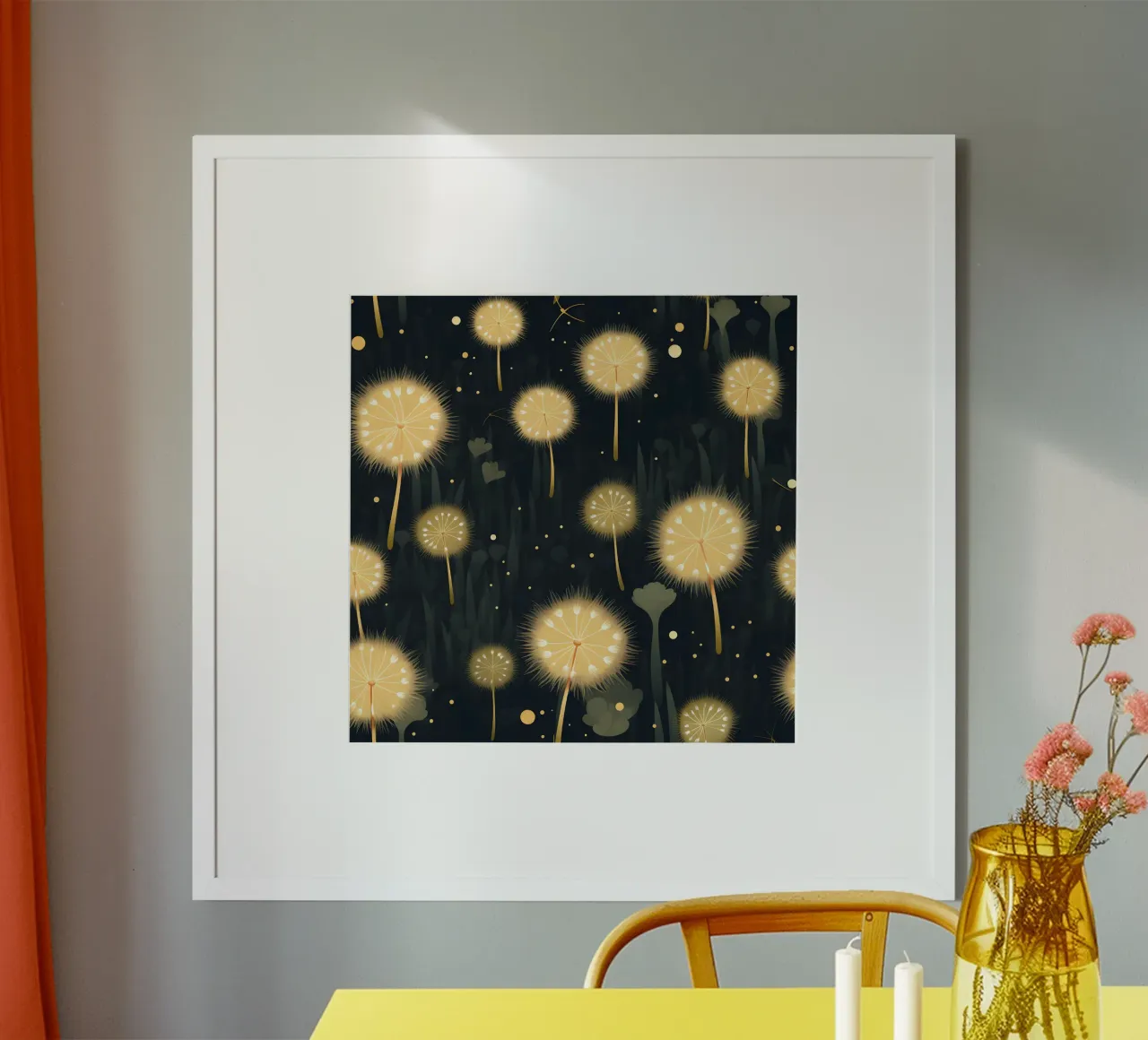 Dente di leone di mezzanotte poster da Botanical Pattern House