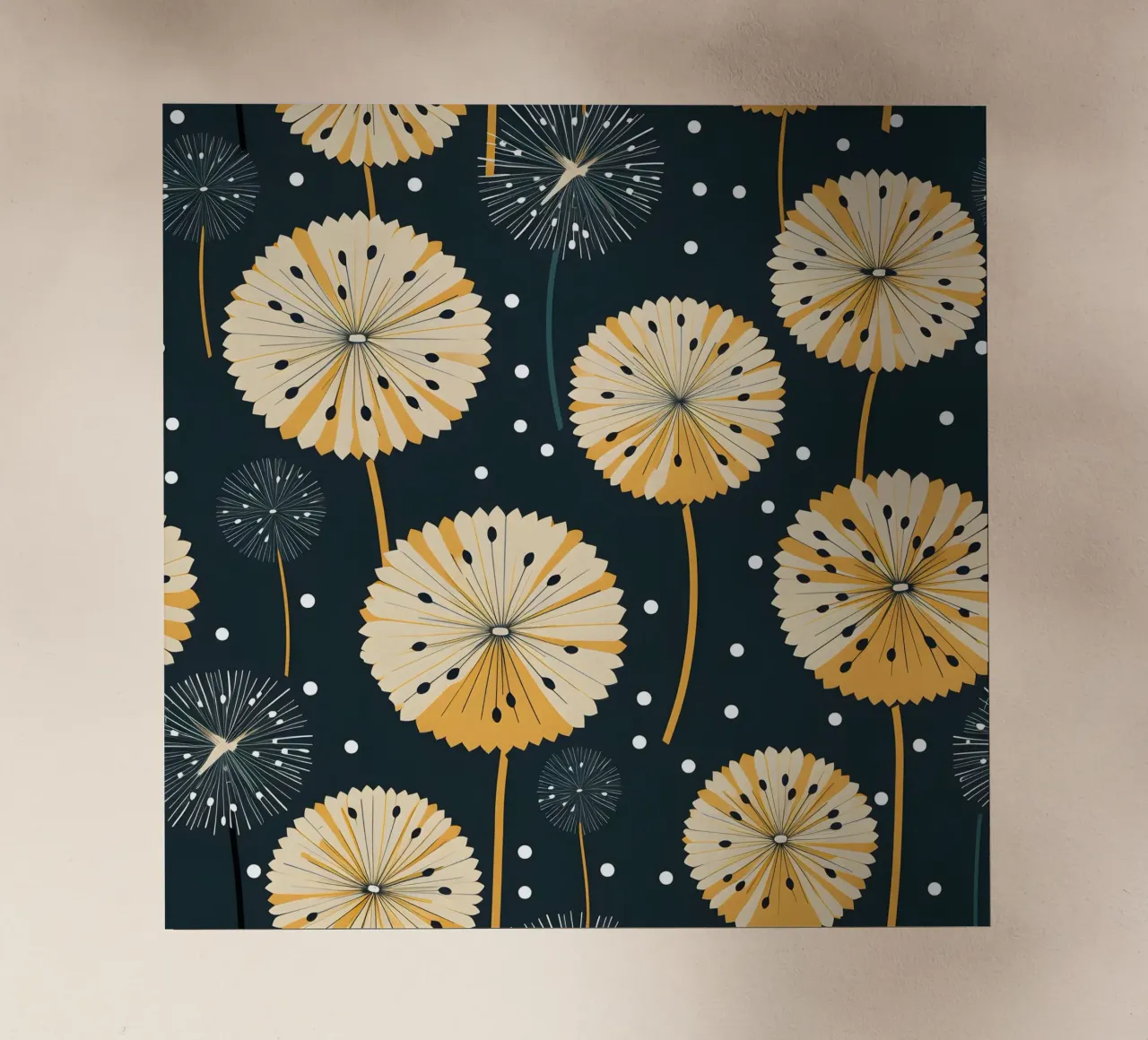 Dente di leone di mezzanotte pellicola backlit da Botanical Pattern House