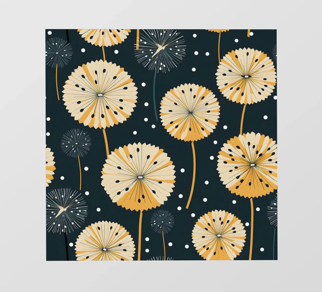 Dente di leone di mezzanotte telo in pvc da Botanical Pattern House