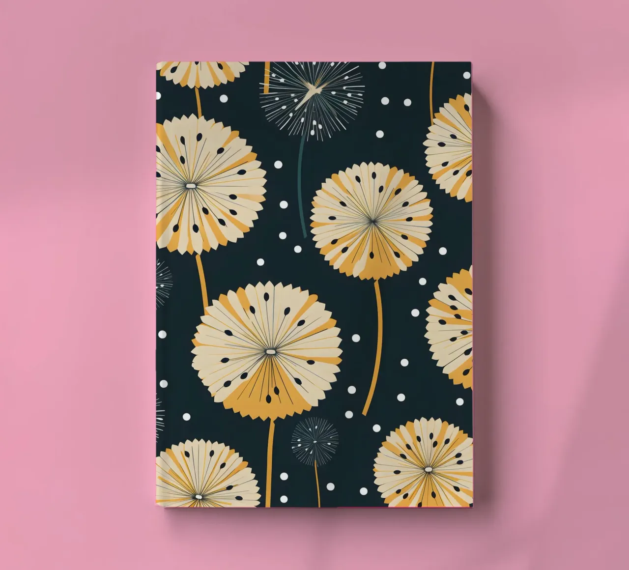 Midnight Dandelions notebook by Botanical Pattern House