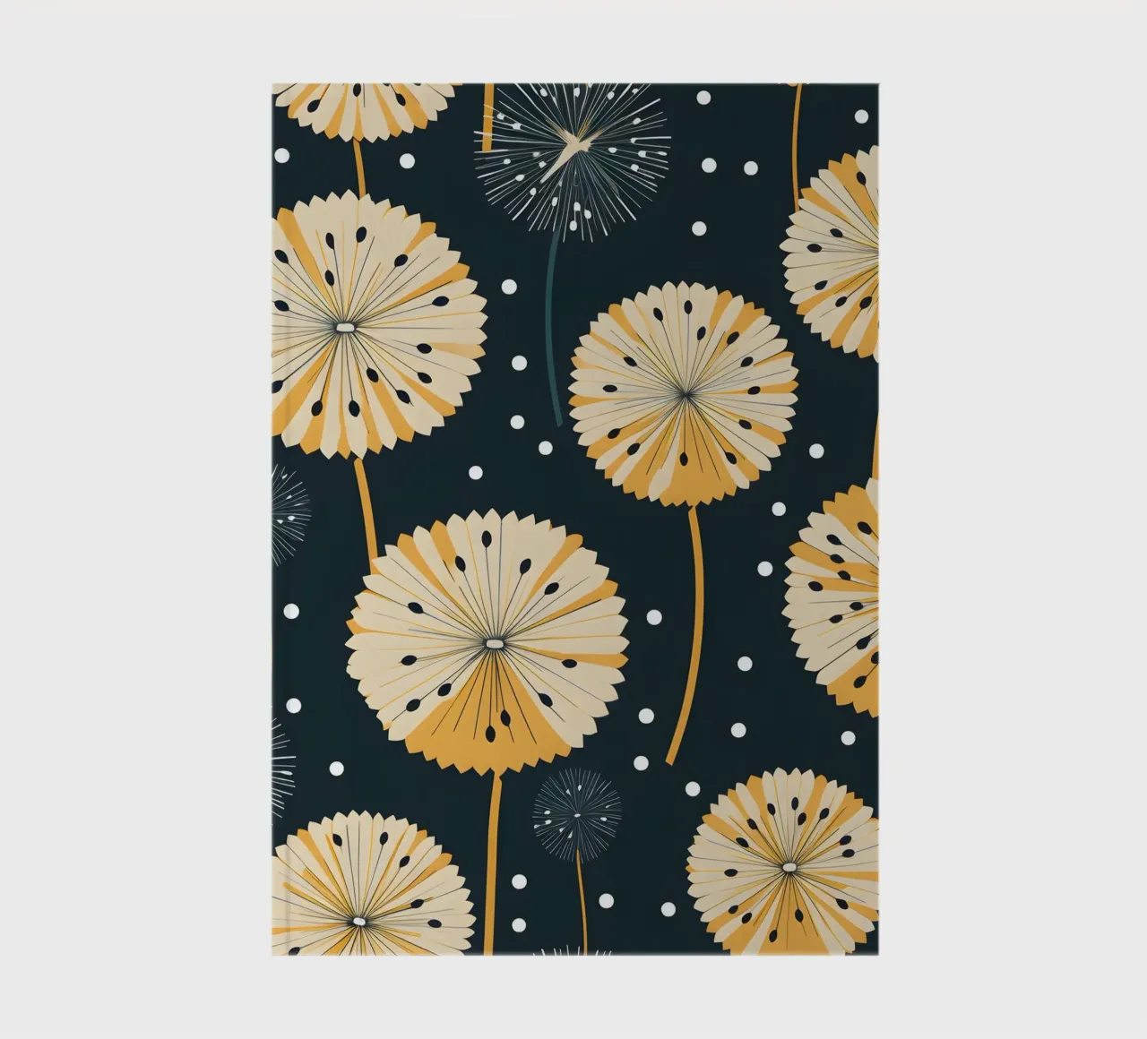 Midnight Dandelions notebook by Botanical Pattern House