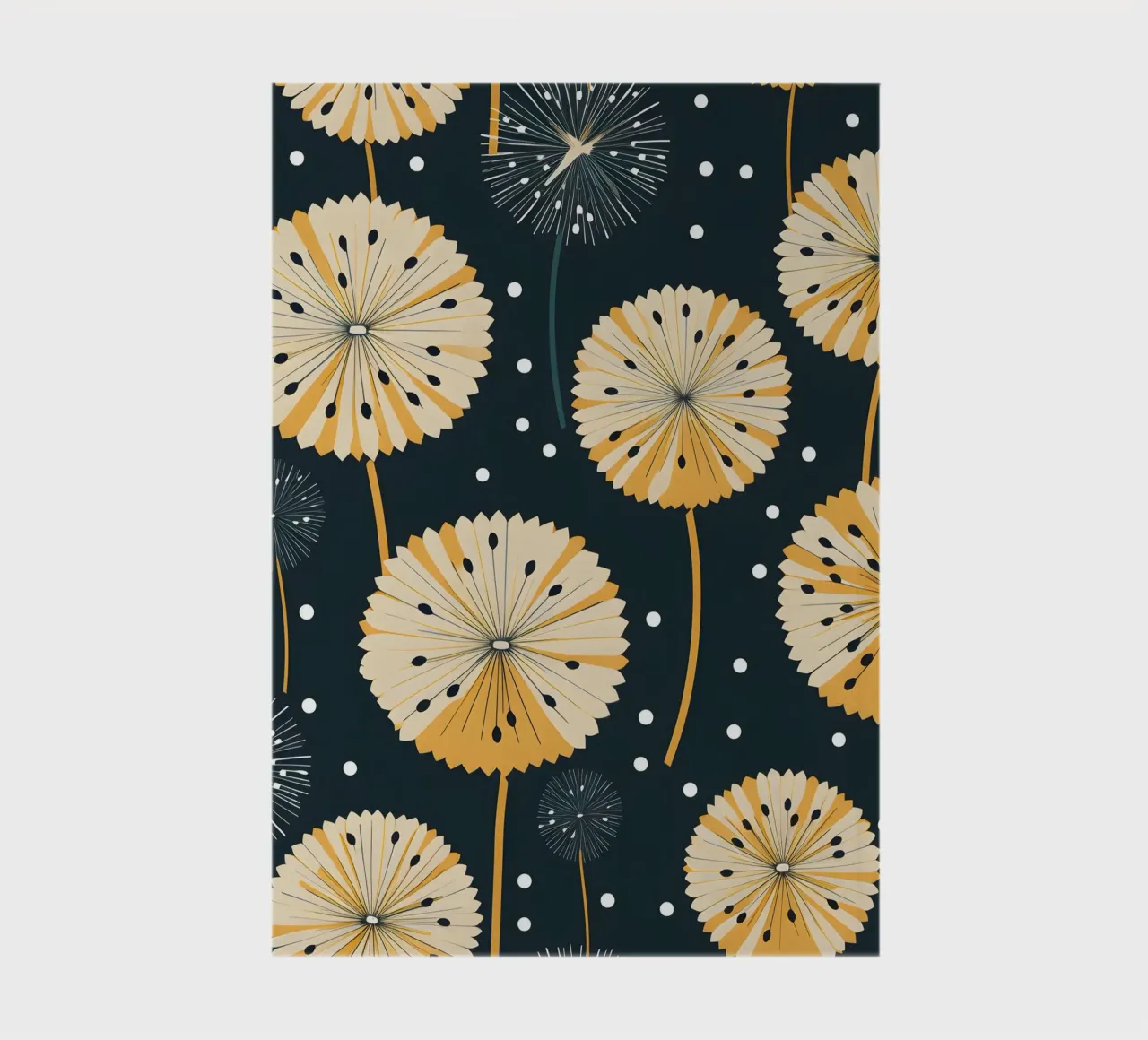 Midnight Dandelions notebook by Botanical Pattern House