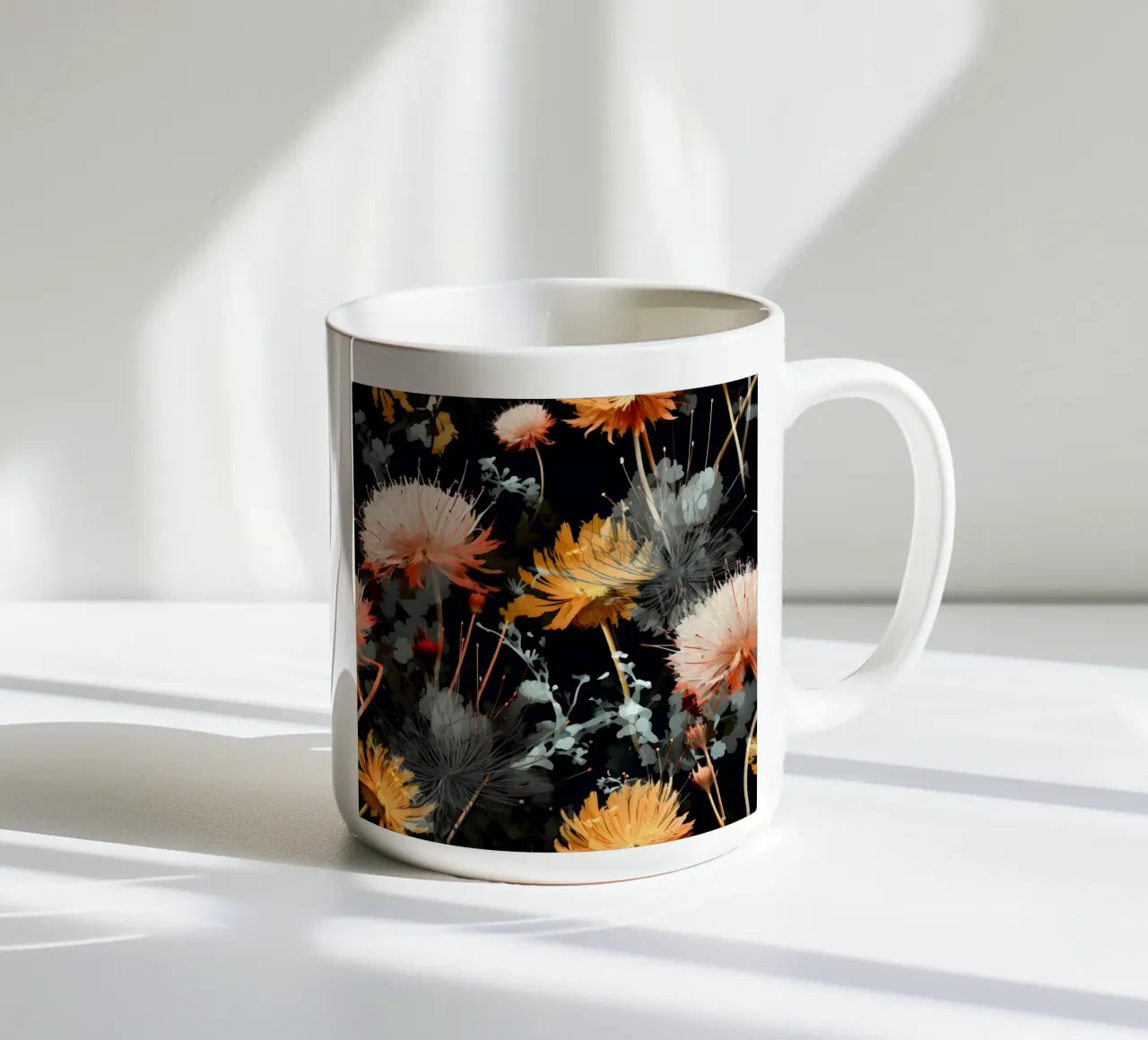 Dente di leone lunatico tazza in ceramica da Botanical Pattern House